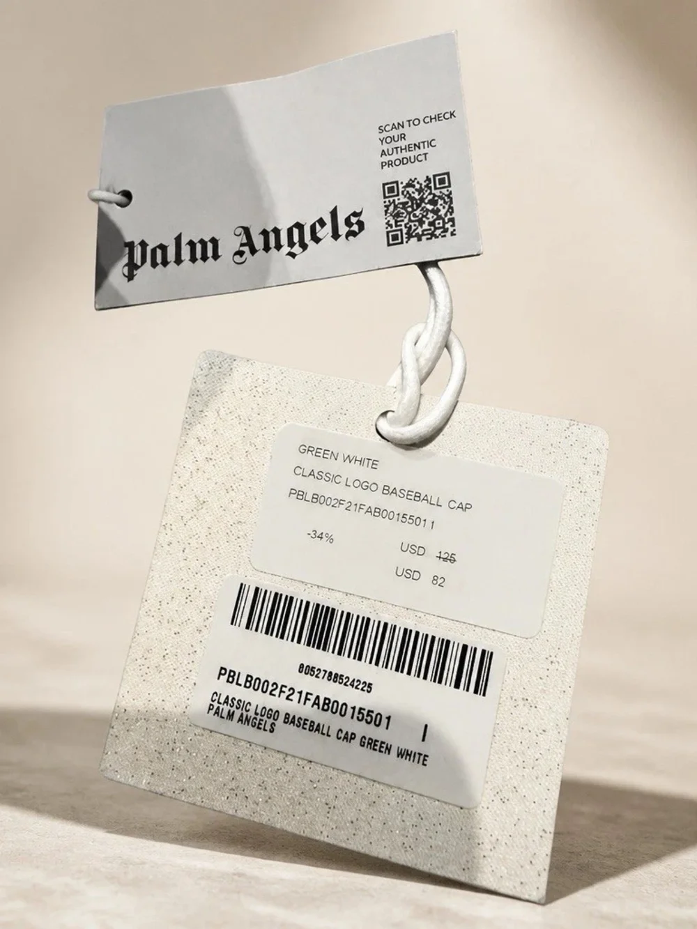 Palm Angels Classic Logo Green Solid Baseball Cap, Medium Adjustable Unisex